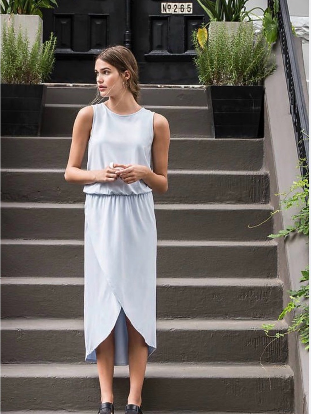 NWT- LILLA P Tulip Hem Dress Midi Dress Sz M